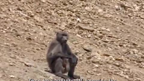 Using A Baboon To Find Water in The Desert #shorts #shortvideo #video #virals #videoviral