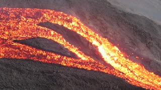 Stromboli Lava flow in the Sciara del Fuoco