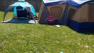 Family of 9 camping set-up