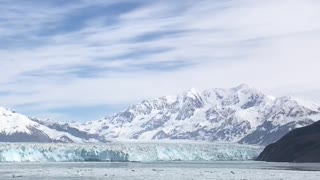 Hubbard glacier view from cruise ship