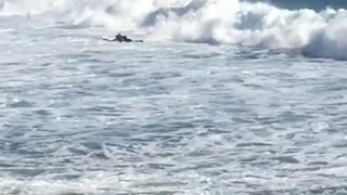 Surfer gets wiped out by huge wave