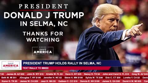 President Donald J. Trump in Selma, NC 2022 Live