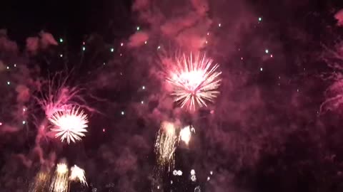 Fire works at Jumaira beach residence, Dubai UAE 18-Jan-2018