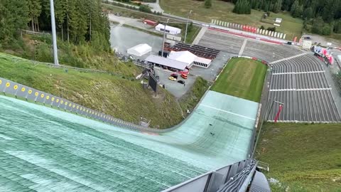 German Mountain Bike Pro Athlete Spills on World's Longest Jump Attempt