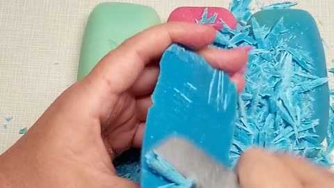 ASMR Cutting Dry Colored Soaps