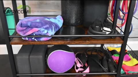 Say Goodbye to Cluttered Gym Equipment with the EasyCom Home Gym Storage Rack!