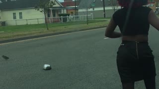 Woman Rips Side Mirror Off of Car