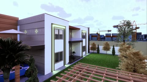 Spacious 90 Foot Front House Animation Expansive Beauty with a Serene Side Lawn #viral