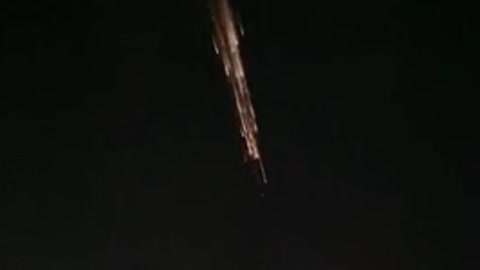 Rocket Debris Burn in the Atmosphere and Create Mesmerizing Light Trails in the Night Sky