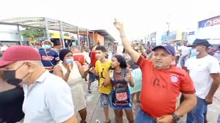 Protesta de vendedores en Bazurto