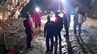 Five people trapped in Slovenia cave after heavy rainfall