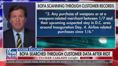 Tucker Carlson on Bank of America SPYING on its Customers!