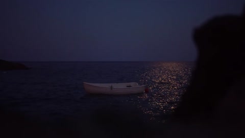 Romantic Old Boat At Sea