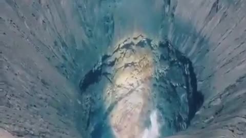 Looking Into a Volcano From A Drone