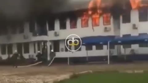 Fire Gutts Administration block of Mampong Technical College of Ghana