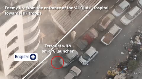 Hamas Shooting from Outside Hospital