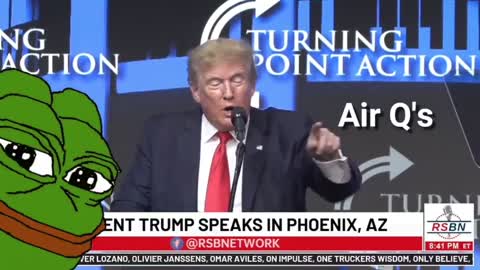 Did PRESIDENT Trump Just Make a Bunch of Air Q's at Phoenix Rally?