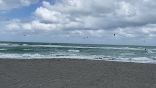 Windy afternoon Jupiter beach