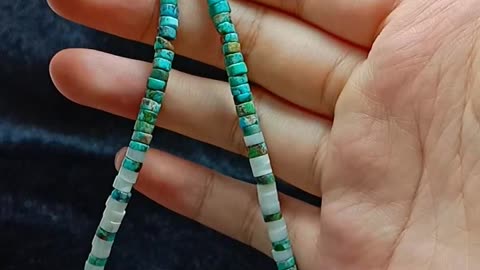 Faceted Amazonite and pearl smooth beads choker for making Jewelry Holiday Gift06