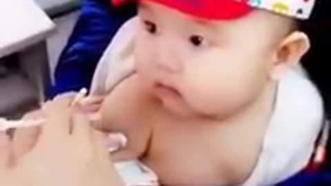 Strong baby - brave little guy