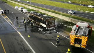 Buses torched on N2