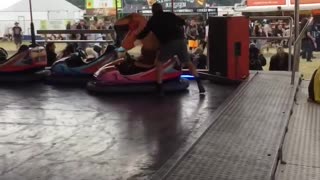 T-Rex Rides in Bumper Cars