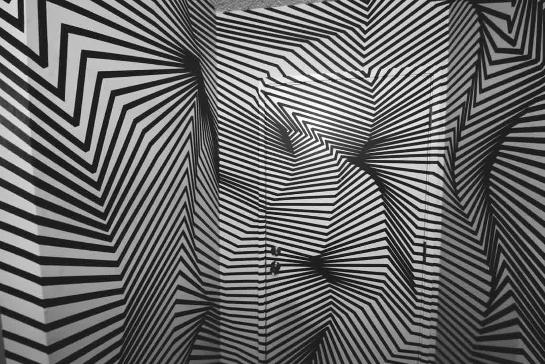 Tape Art Installation by Darel Carey - Dimensionalizing the Foyer:  Topographical Space 