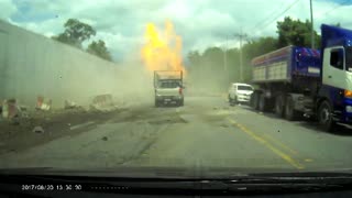 Truck Brake Failure Leads to Fiery Crash