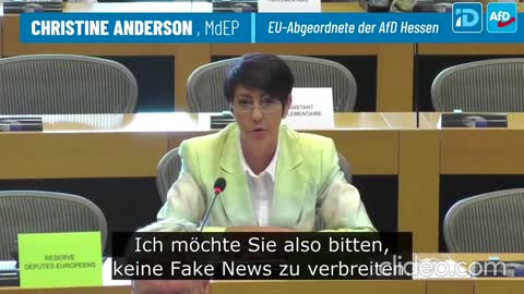MEP Christine Anderson of the AfD dropped some awkward questions to pro-vaccine EU murderers.