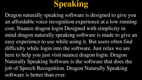 How To login Dragon Naturally Speaking