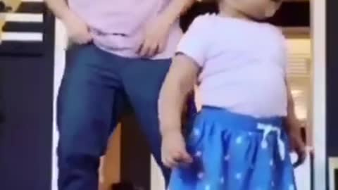 ADORABLE BABY HAVING TIKTOK WITH DADDY.mp4