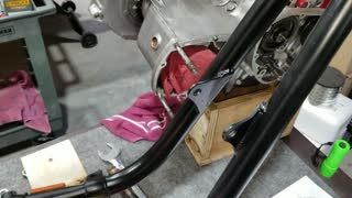 1971 Triumph Tiger 650cc restoration Part: 6 Installation of the engine lower end into the frame
