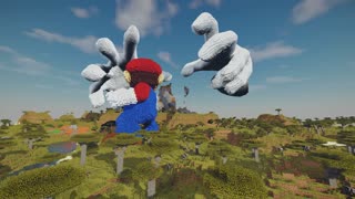 Mario Vs. Master Hand And Crazy Hand Minecraft Build - Super Smash Brothers Ultimate