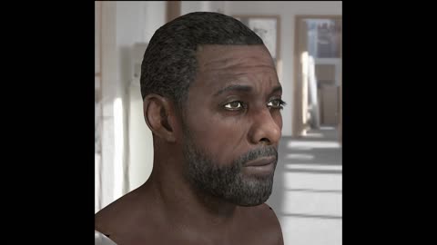 3d model Idris Elba head V1