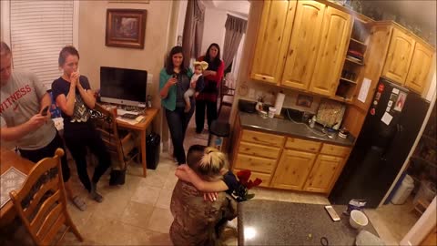 Army Soldier Surprises Wife and Daughter Returning Home