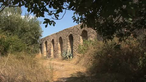 Countryside aqueduct in Greece