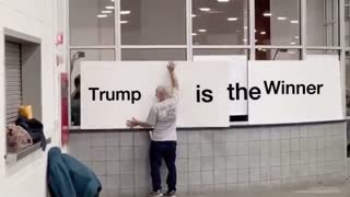 Trump Election Meme 2020 Covering Windows