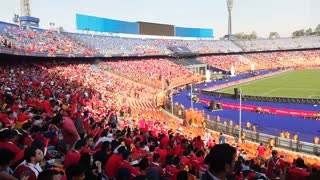 Audience Cheers Up In AFCON Egypt Stadium