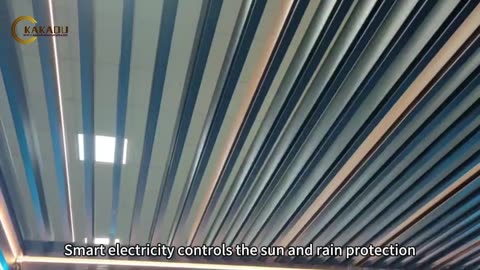 Kakadu Aluminum Smart Waterproof Louvered Roof Pergola Louver Roof Pergola with Zipped Blinds