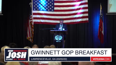 Josh Clark Speaking at the Gwinnett GOP Monthly Breakfast (03/05)