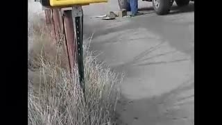 Parcel Delivery Man Shows His Enthusiasm