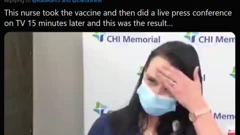 This nurse took the COVID-19 vaccine and faints during live press conference