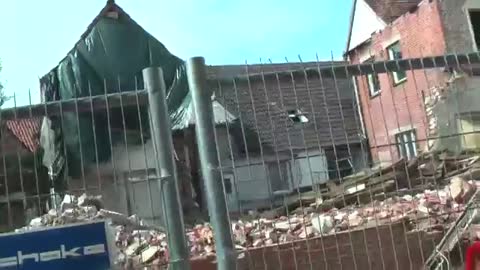 Zerstörung der historischen Altstadt von Wittenburg Mecklenburg 12.08.2018