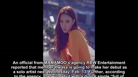 MAMAMOO HWASA IS GOING SOLO NEXT WEEK