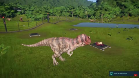 Group of Ceratosaurus' reigns terror in Jurassic World eating people