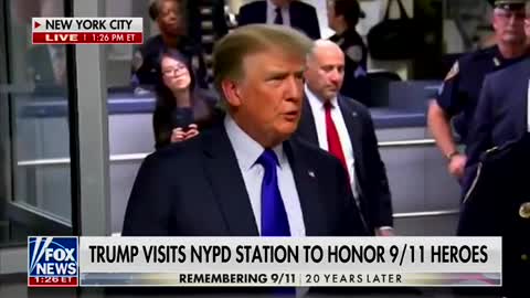 Trump Visits NYPD Station to Honor 9/11 Heroes