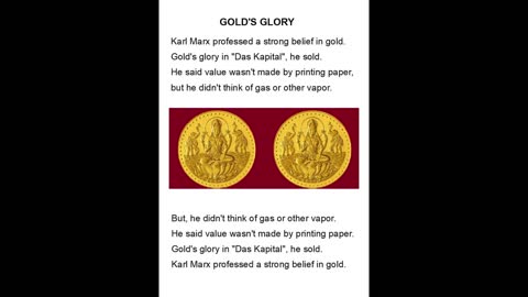Karl Marx on the Gold Standard in "Das Kapital", a double clerihew poem sung acapella