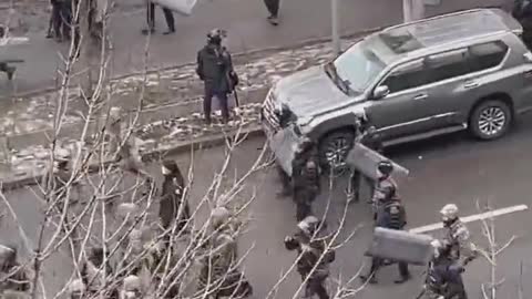 Civilians clash with military in Khazakstan