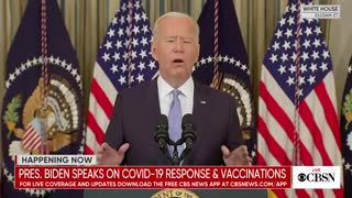 Biden blames the unvaccinated: "they are causing a lot of damage,"