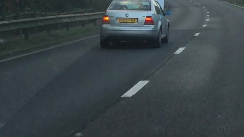 Confusing Car Drives with Hood Covering Windshield